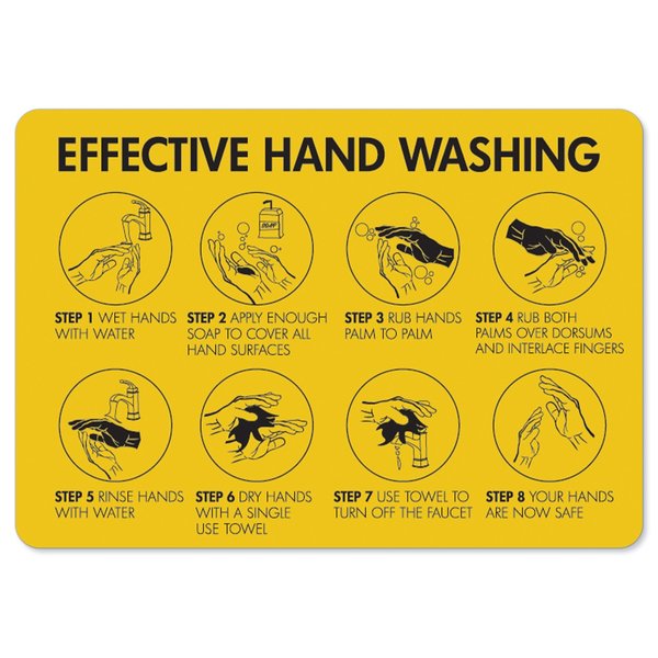 Signmission OSHA Notice Sign, Effective Hand Washing, 7in X 5in Decal, 5" W, 7" L, Effective Hand Washing OS-NS-D-57-25593